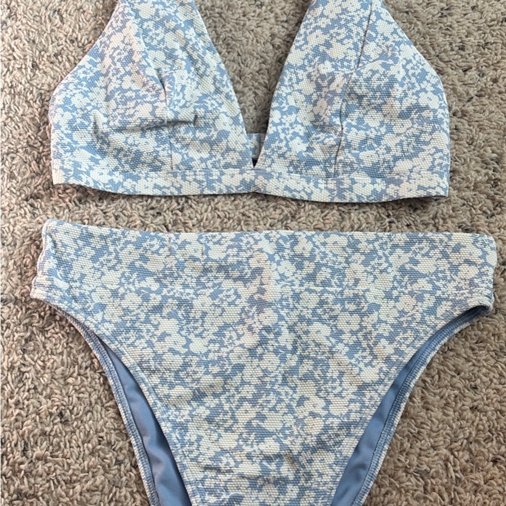 Gilly Hicks Blue Floral Bikini Set